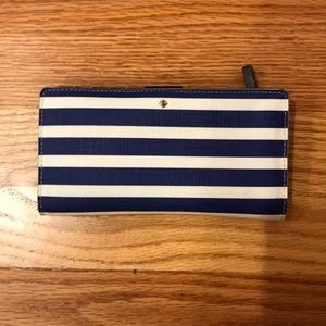 Navy Striped Kate Spade Wallet